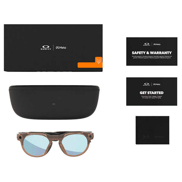 Умные очки Oakley Meta HSTN 0W8002 корпус "Прозрачный, коричневый", линзы "Deep Water, поляризационные" — изображение 6