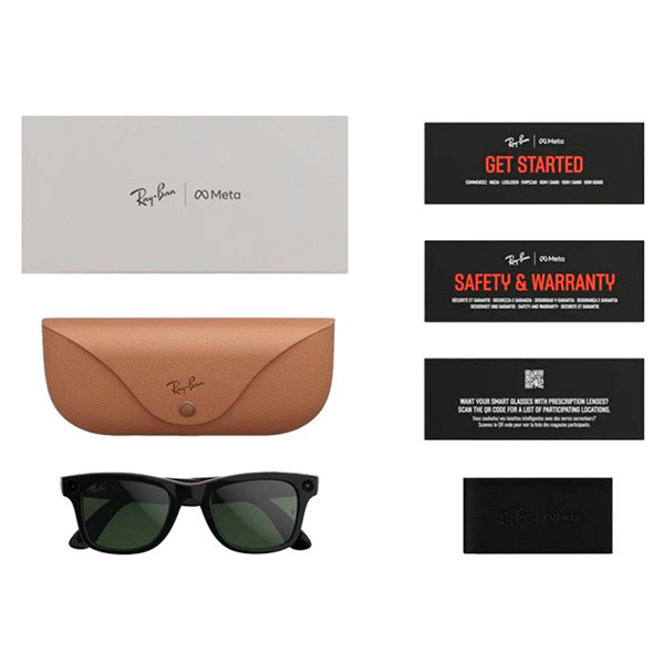 Умные очки Ray-Ban Wayfarer RW4012 (2-поколение) корпус "Черный, глянцевый", линзы "Графитово-зеленые, фотохромные", Размер M (50mm) — изображение 6