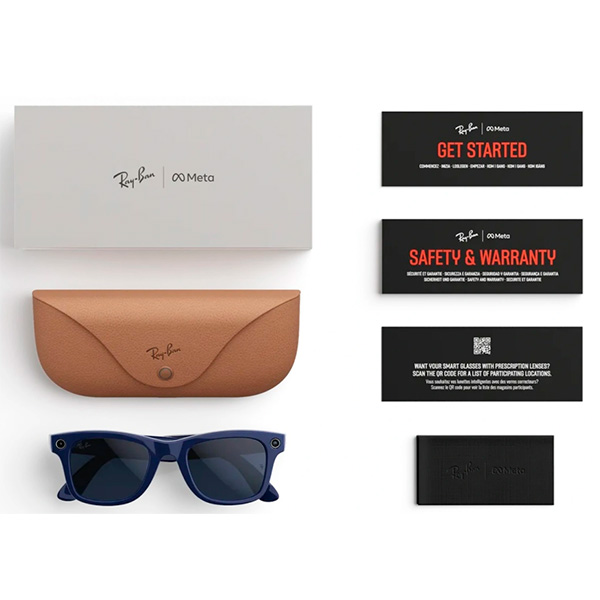 Умные очки Ray-Ban Wayfarer RW4012 (2-поколение) корпус "Космический синий, глянцевый", линзы "Сапфировые, фотохромные", Размер M (50mm) — изображение 4