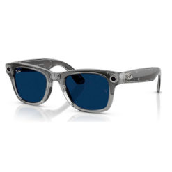 Умные очки Ray-Ban Wayfarer RW4012 (2-поколение) корпус "Прозрачный, глянцевый", линзы "Сапфировые, фотохромные", Размер M (50mm)