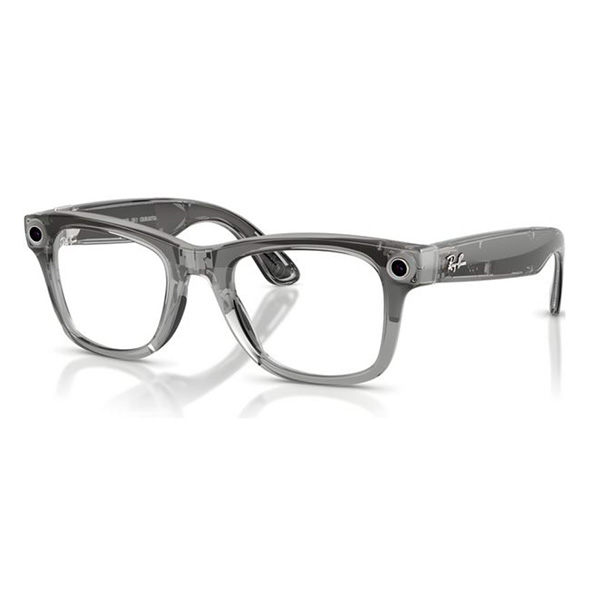 Умные очки Ray-Ban Wayfarer RW4012 (2-поколение) корпус "Прозрачный, глянцевый", линзы "Сапфировые, фотохромные", Размер L (53mm) — изображение 2