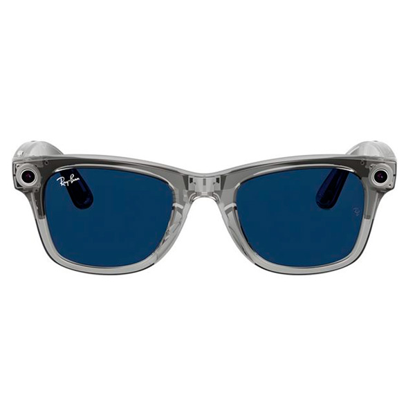 Умные очки Ray-Ban Wayfarer RW4012 (2-поколение) корпус "Прозрачный, глянцевый", линзы "Сапфировые, фотохромные", Размер L (53mm) — изображение 3