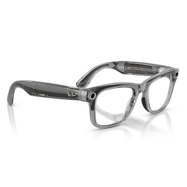 Умные очки Ray-Ban Wayfarer RW4012 (2-поколение) корпус "Прозрачный, глянцевый", линзы "Сапфировые, фотохромные", Размер L (53mm) — изображение 4