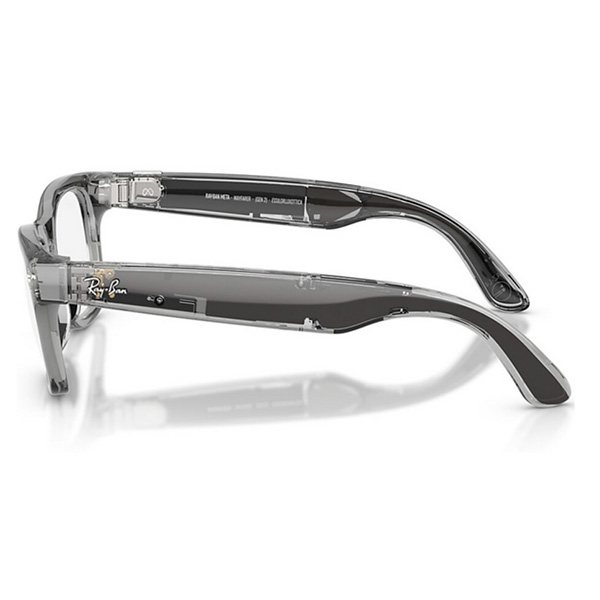 Умные очки Ray-Ban Wayfarer RW4012 (2-поколение) корпус "Прозрачный, глянцевый", линзы "Сапфировые, фотохромные", Размер L (53mm) — изображение 5