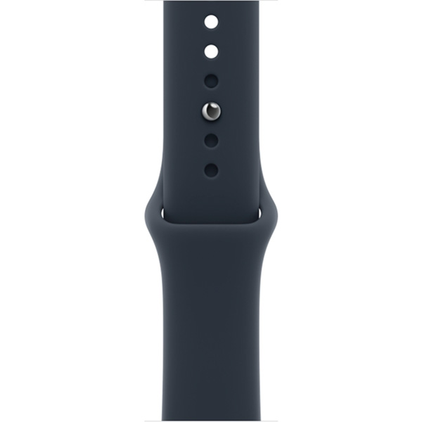 Apple Watch Series 12, 46 мм, корпус из алюминия, цвет "Космический серый", спортивный ремешок, цвет "Темно-синий" — изображение 3