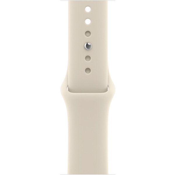 Apple Watch Series 12, 42 мм, корпус из алюминия, цвет "Светло-золотой", спортивный ремешок, цвет "Песочный" — изображение 3