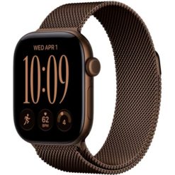 Apple Watch Series 12, 42 мм, корпус из алюминия, цвет "Темная-бронза", ремешок Milanese, цвет "Темная-бронза"