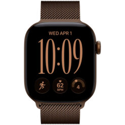 Apple Watch Series 12, 46 мм, корпус из алюминия, цвет "Темная-бронза", ремешок Milanese, цвет "Темная-бронза"