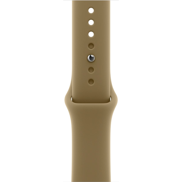 Apple Watch Series 12, 42 мм, корпус из алюминия, цвет "Темная-бронза", спортивный ремешок, цвет "Оливковый" — изображение 3