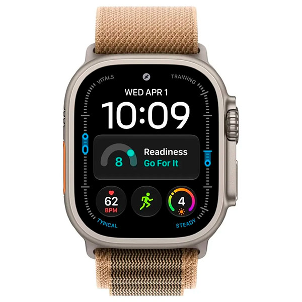 Умные часы Apple Watch Ultra 4 49 мм, корпус из Натурального титана, ремешок Alpine Loop, цвет "Пустынный" — изображение 2