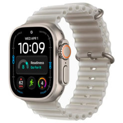 Умные часы Apple Watch Ultra 4 49 мм, корпус из Натурального титана, ремешок Ocean Band, цвет "Серый"