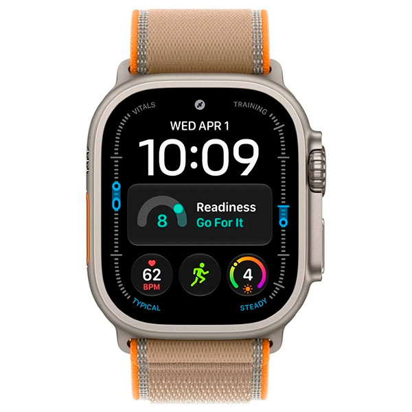 Умные часы Apple Watch Ultra 4 49 мм, корпус из Натурального титана, ремешок Trail Loop, цвет "Песочный" — изображение 2
