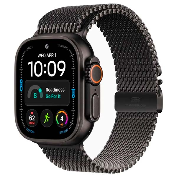 Умные часы Apple Watch Ultra 4 49 мм, корпус из Черного титана, ремешок Milanese Loop, цвет "Черный"