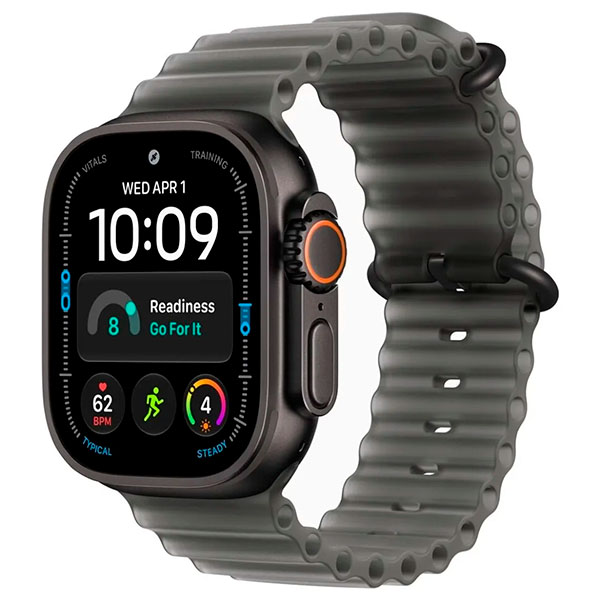 Умные часы Apple Watch Ultra 4 49 мм, корпус из Черного титана, ремешок Ocean Band, цвет "Черный"