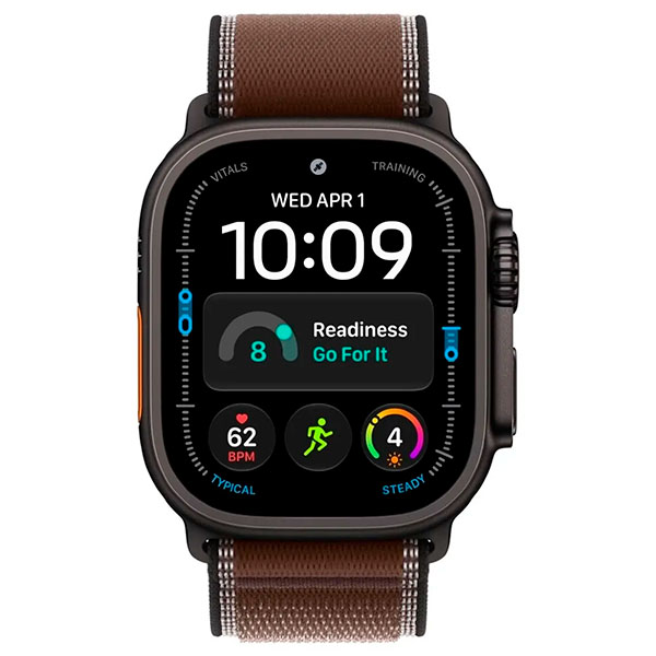 Умные часы Apple Watch Ultra 4 49 мм, корпус из Черного титана, ремешок Trail Loop, цвет "Коричневый" — изображение 2