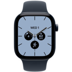 Apple Watch Series 12, 46 мм, корпус из керамики, цвет "Темно-синий", спортивный ремешок, цвет "Темно-синий"