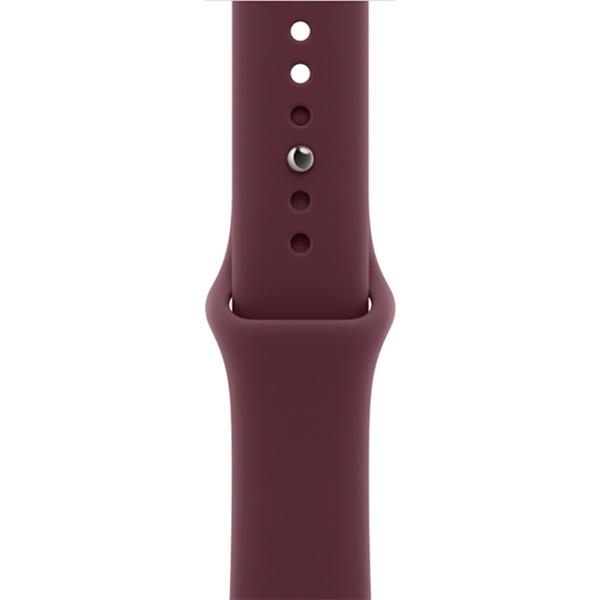 Apple Watch Series 12, 42 мм, корпус из титана, цвет "Золотистый", спортивный ремешок, цвет "Бордовый" — изображение 3