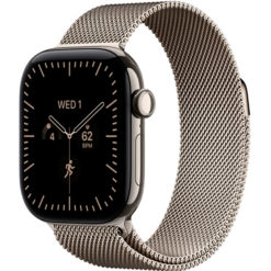 Apple Watch Series 12, 42 мм, корпус из титана, цвет "Натуральный", ремешок Milanese, цвет "Натуральный"